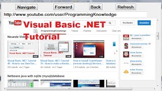 Visual Basic .NET Tutorial 41 - How to use the WebBrowser control in Visual Basic .Net