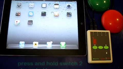Using the iPad switch access device  Switch2Scan  with 2 switches.  MODE 2