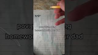 When Dad Helps With Homework