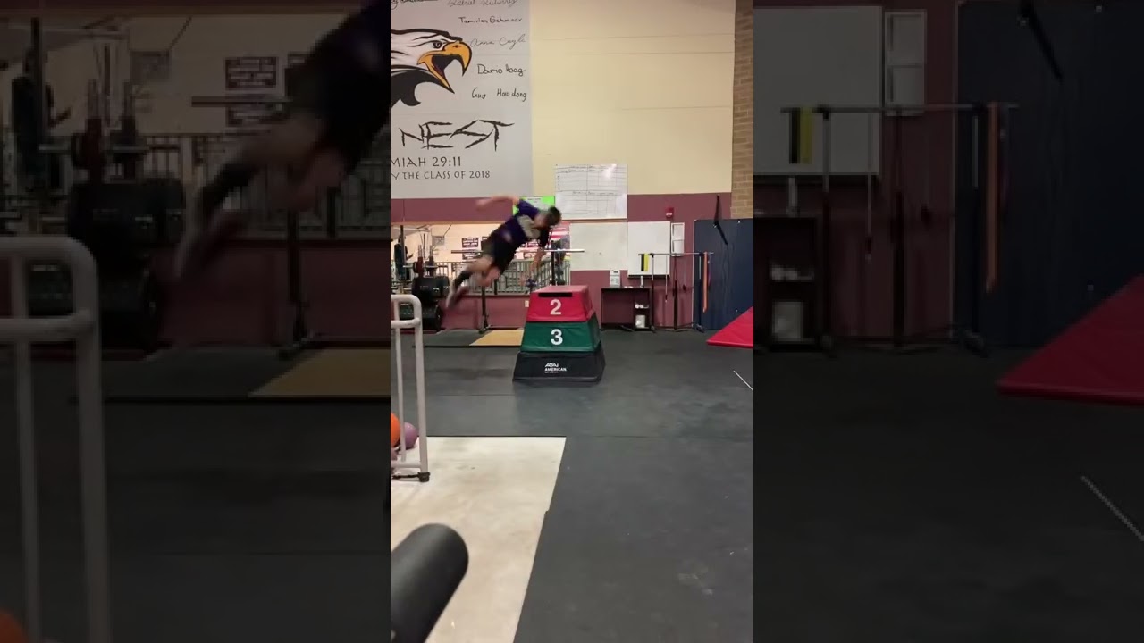 I flipped over a block! flips | parkour