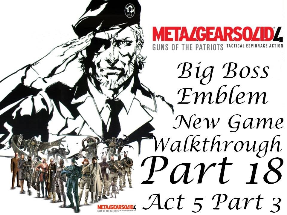 MGS4 Big Boss Emblem New Game Walkthrough Part 18 Missile Hangar Microwave Hallway YouTube mgs4-big-boss-emblem-new-game-walkthrough-part-18-missile-hangar-microwave-hallway-youtube