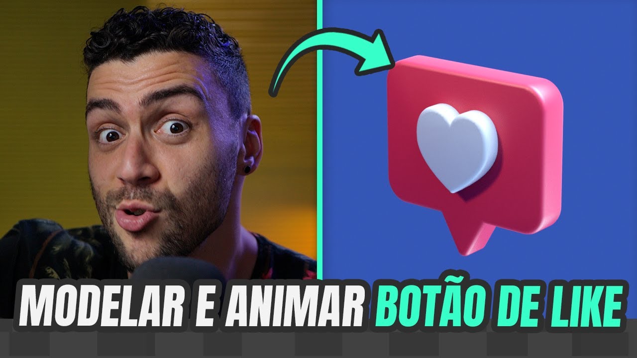 Como CRIAR e ANIMAR botão de LIKES no Cinema 4D