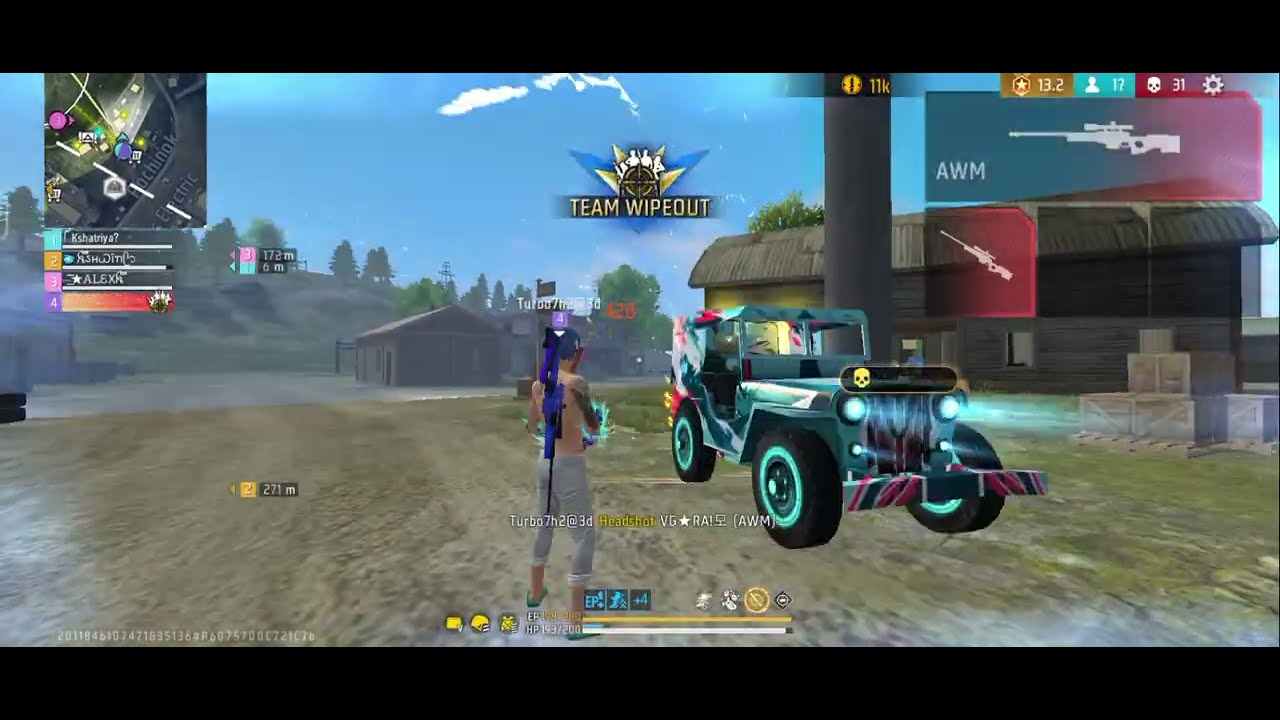 Free fire 🔥 wait and watch ☠️ geme me hacker 😂aa gaya hai 🗿