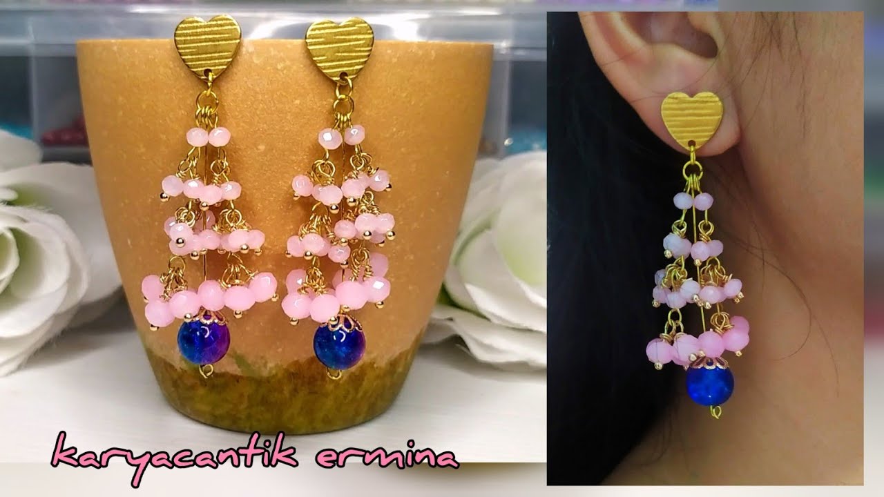 how to make bead earrings // earring making YouTube