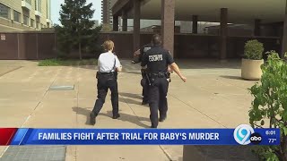 Families fight after trial for baby's murder