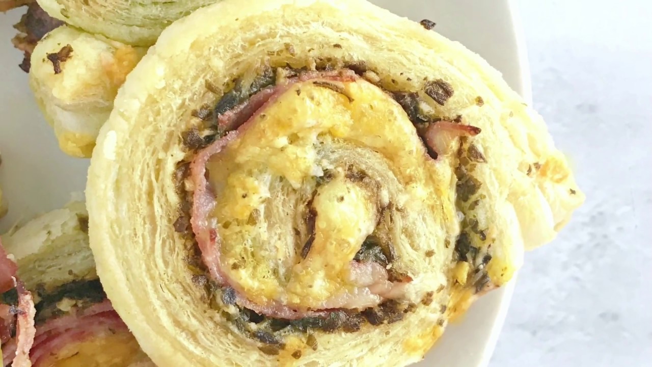 Ham & Cheese Pesto Pinwheels Recipe YouTube