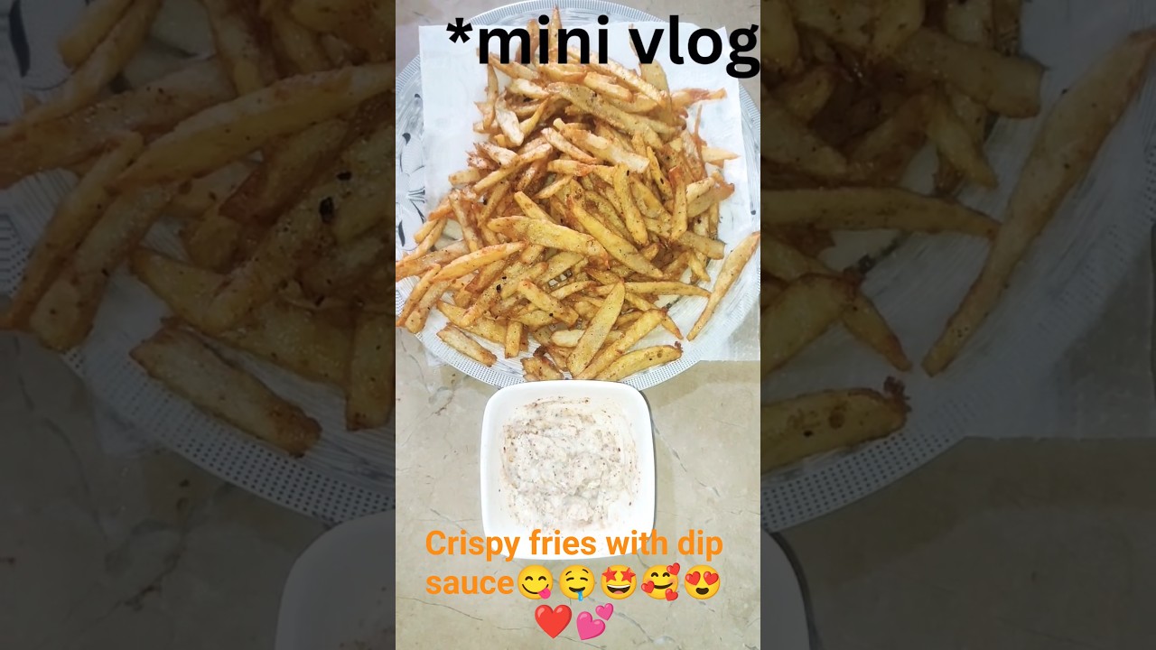 Easiest way to make spicy and crispy fries with tasty dip sauce😃🤩😍🥰😉😋🤤|#shorts|Cook with Abiha