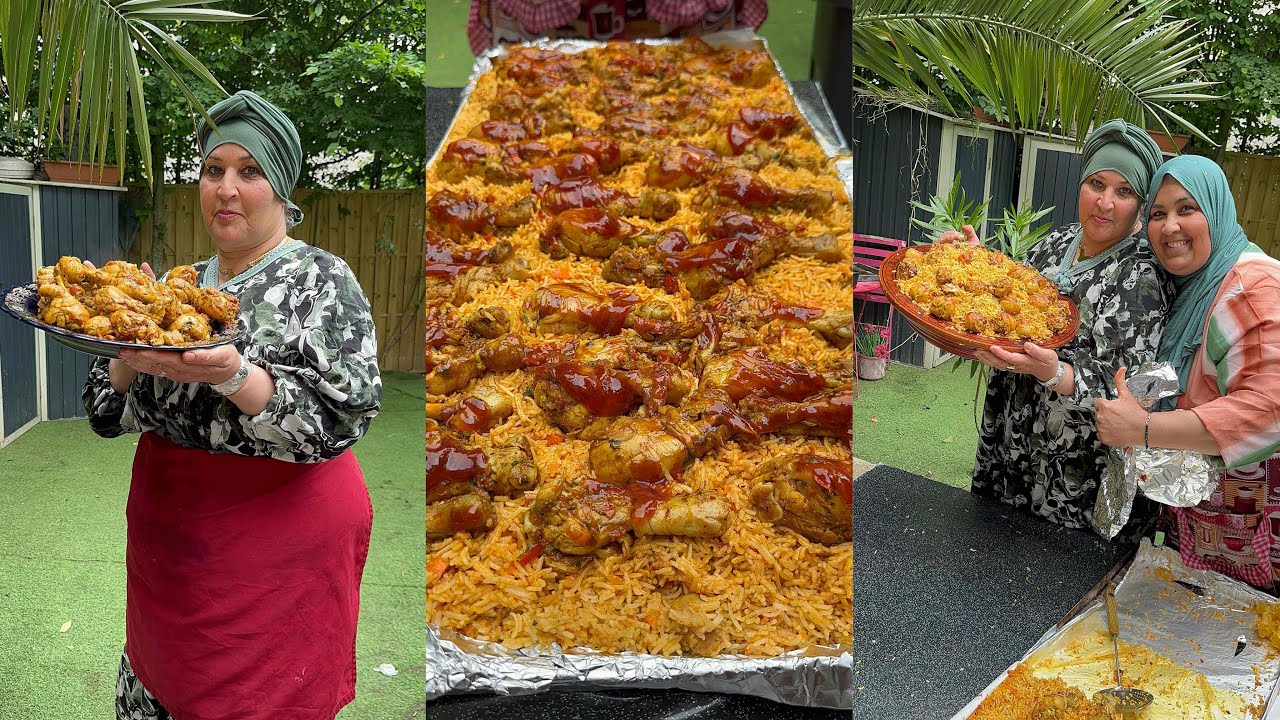 ￼ صديقة عزيزة جت عندي ￼ صينية الرز طريقة عمرك ما فكرت فيها