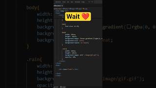 Html Css Project | Html Css Project For Beginners ⛱️🌧️ #rain #codes #vscode #project #programming