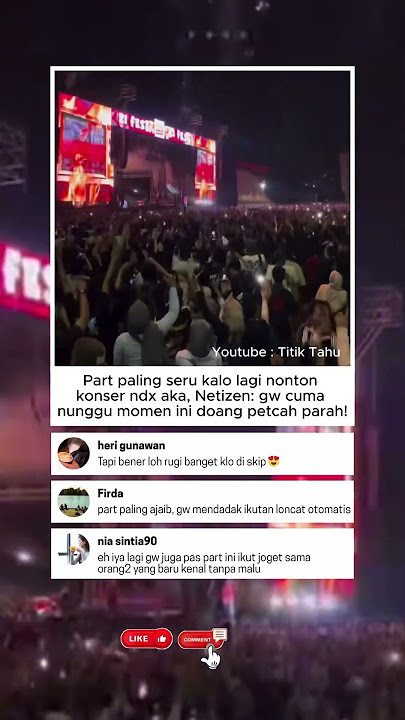 Heboh bener kakak yg berbaju hitam panjang 🥳 #ndxaka #konser #festival #kimcilkepolen #youtubefeed