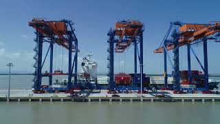 Container Port | Container Terminal | Free Footage - Videos for content creators