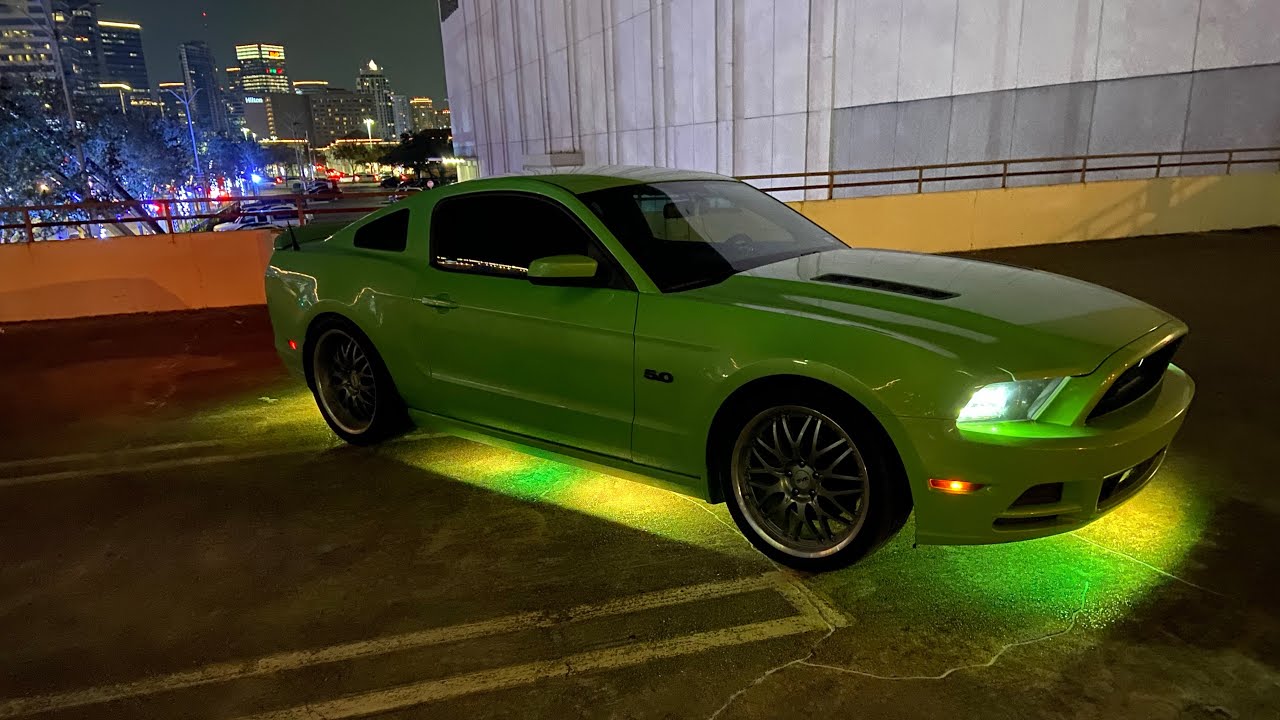 New Mod Putting Underglow on my Ford Mustang GT 5.0“DEMON” YouTube