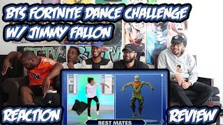 BTS And Jimmy Fallon Do Fortnite Dance Challenge!! Reaction/Review