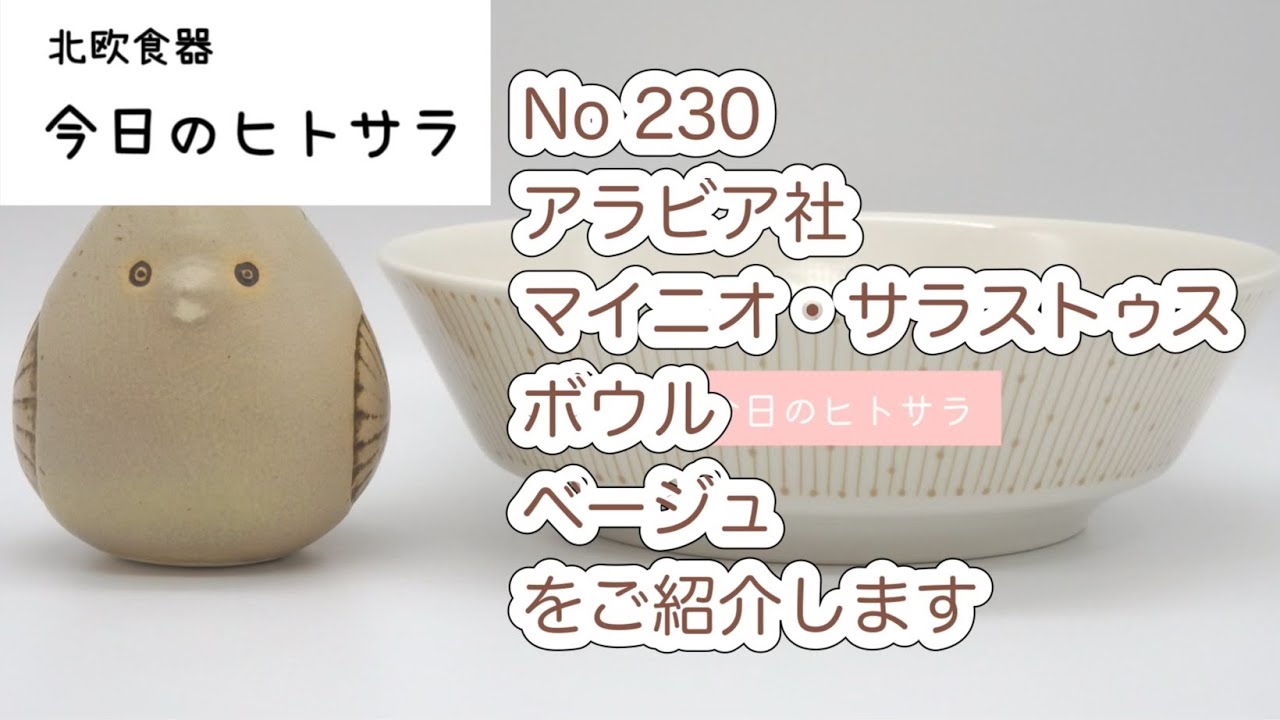 北欧食器 今日のヒトサラ】アラビア社 マイニオ・サラストゥス ボウル
