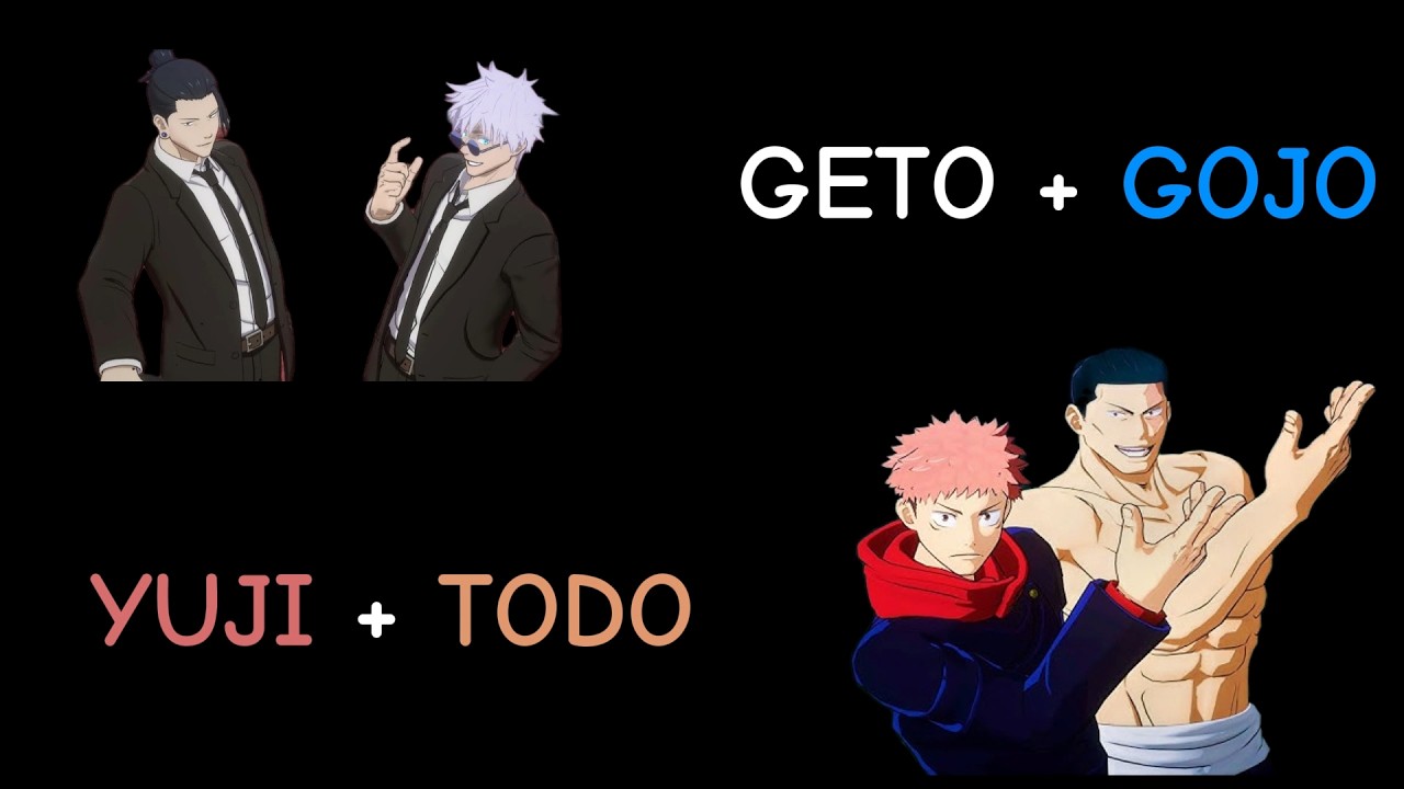 Todo + Yuji vs Geto + Gojo! (jjk cursed clash)