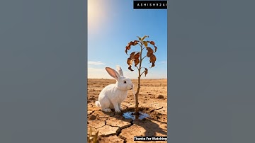 The rabbit saved the mango plant from drying by giving i water what happened next?" #ai #shorts