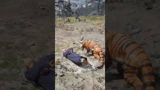 Snake Saves Girl From Tiger Attack - Unbelievable Hero! RDR2 #shorts