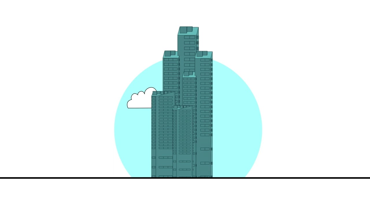 videoblocks 3d animation render of skyscraper in flat cartoon style heksszsex 1080  D