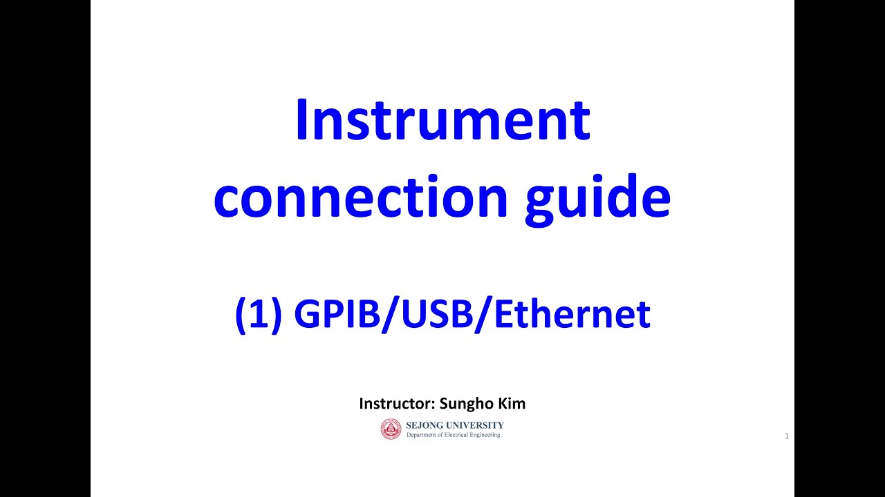 ⁣[반도체소자 측정] PC 로 측정장비 제어하기 (1) - GPIB / USB / Ethernet 장단점
