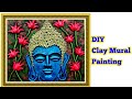 DIY Clay Mural Buddha on Canvas