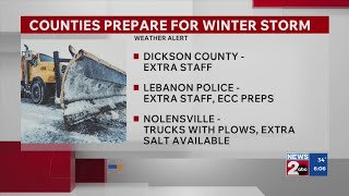 Middle TN counties preparing for winter storm