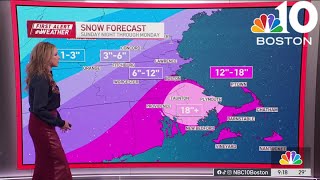 First Alert forecast: Snow totals increasing for Sunday into Monday