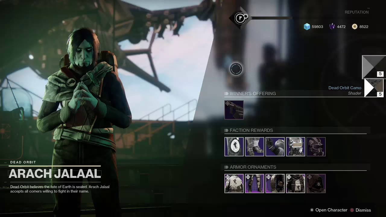 Destiny 2 Faction Rally Big Opening - Turning in 1000 Dead Orbit Tokens