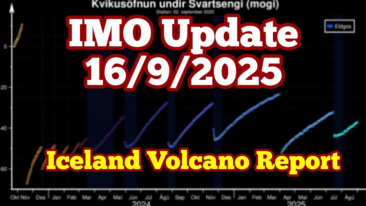 Iceland: IMO Volcano Eruption Update 16/9/2025, Svartsengi Volcanic System, Reykjanes Peninsula