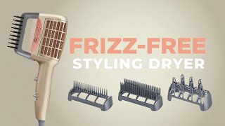 InfinitiPRO by Conair Frizz Free All-in-One Styling Dryer SD12FF Coily Curls to Sleek & Straight 41s
