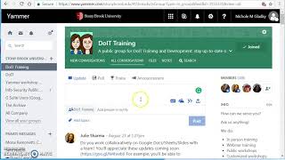 How to sign in and post to groups in Yammer