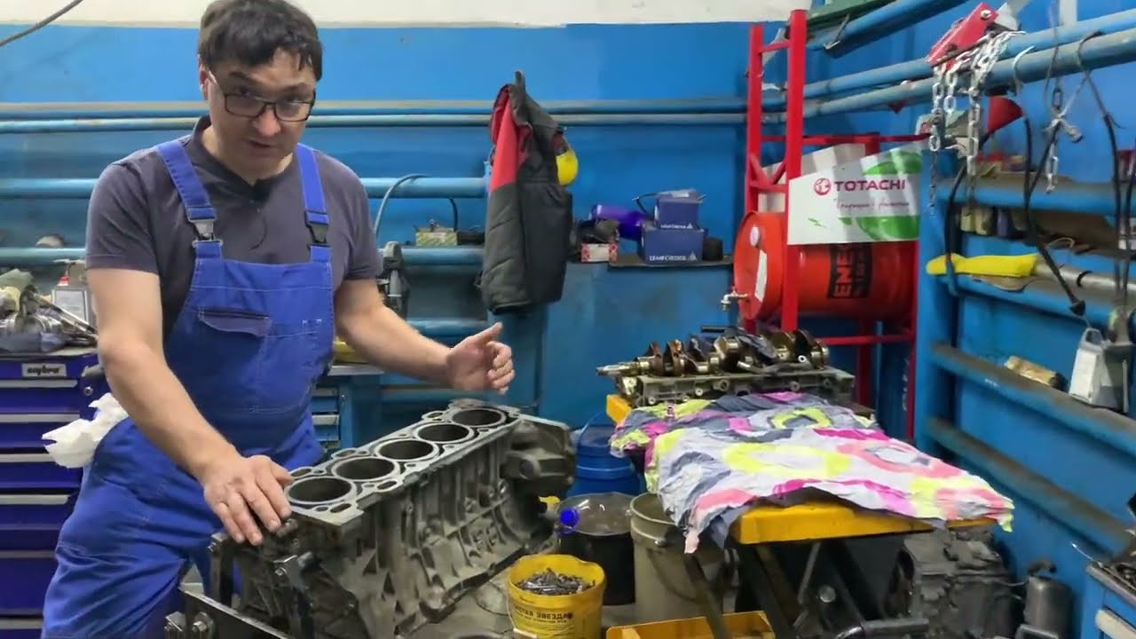 Шлифовка блока и гбц перегретого мотора Вольво 2,5Т. - YouTube