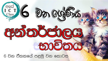 6 ශ්‍රේණිය  - 6 වන ඒකකය   අන්තර්ජාලය භාවිතය -1 කොටස - Interconnected computer networks