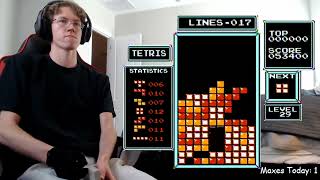 that misdrop should have killed me - NES Tetris