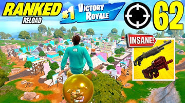 62 Elimination Solo Vs Squad "Ranked RELOAD” Gameplay Wins (NEW Fortnite Squid Games PS4 Controller)