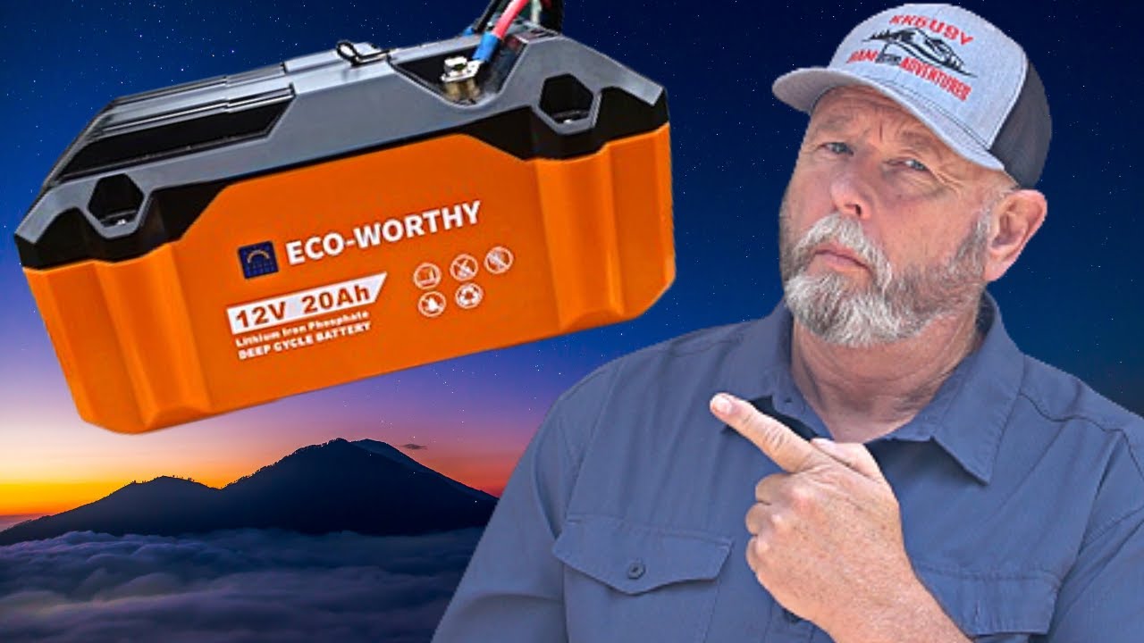 ECO-WORTHY 12V Lithium Battery, 20Ah LiFePO4 Deep Cycle Recharge Battery, Built-in BMS, 4000+ Cycles
