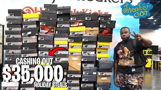 CASHING OUT $35,000 AT SNEAKER CON HOUSTON *STEALS ON OVER 50+ PAIRS OF JORDAN 4’S* (Part 1)