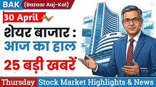 Share Market Today | 30 April 2026 | गुरुवार भारतीय शेयर बाजार की 25 बड़ी खबरें | Stock Market News