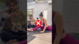 How to do front split (Hanuman asana)🧘♂️ #yoga #yogapractice #viral #shorts #frontsplit
