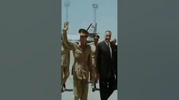 لحظة استقبال الزعيم القذافي للزعيم جمال عبد الناصر حلات واتس 