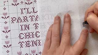 How to Make your Own Stamped Cross Stitch Fabric
