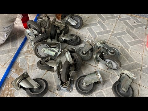 Video Bánh xe đẩy Nhật 125mm giá 300k 1 bộ hàng bãi Nhật... - youtube
