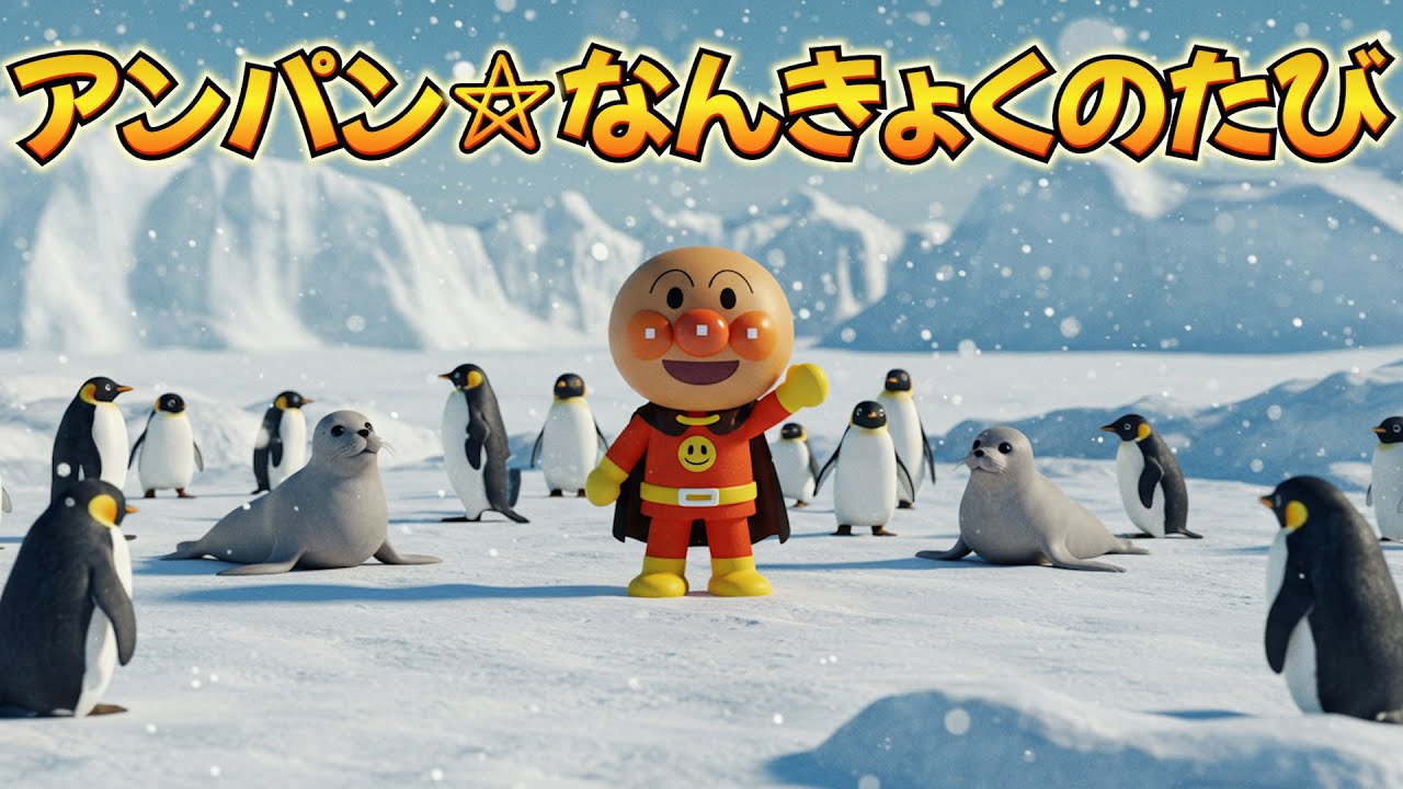 アンパン☆なんきょくのたび🐧Anpanman’s Adventure to the South Pole #アンパンマン #アンパンマンの歌 #歌 #youtubekids #kidsmusic
