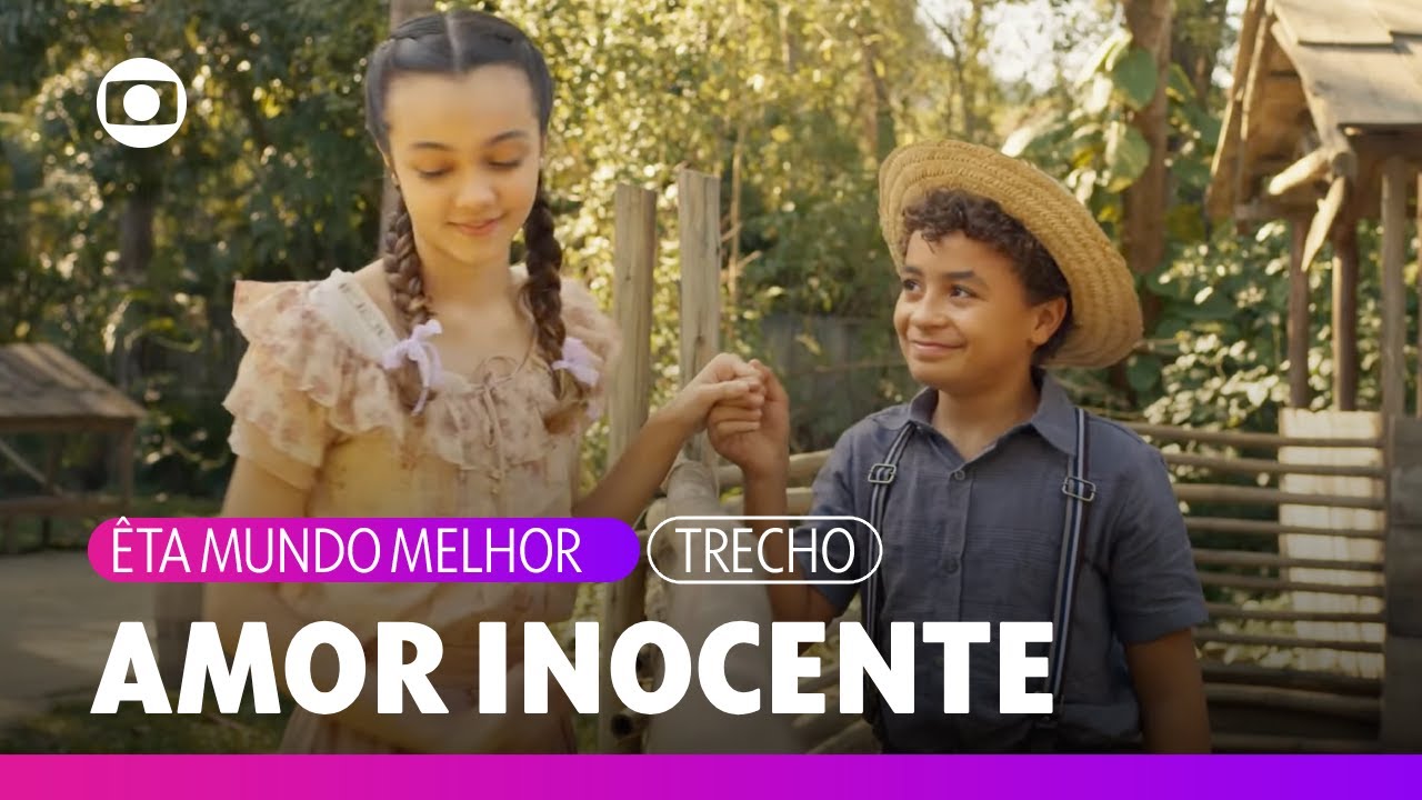 Picolé recebe beijo inesperado de Maria Pureza antes do passeio | Êta Mundo Melhor | TV Globo