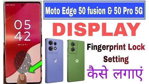 Moto Edge 50 fusion Fingerprint Lock Setting || How To set Fingerprint lock in Moto edge 50 fusion
