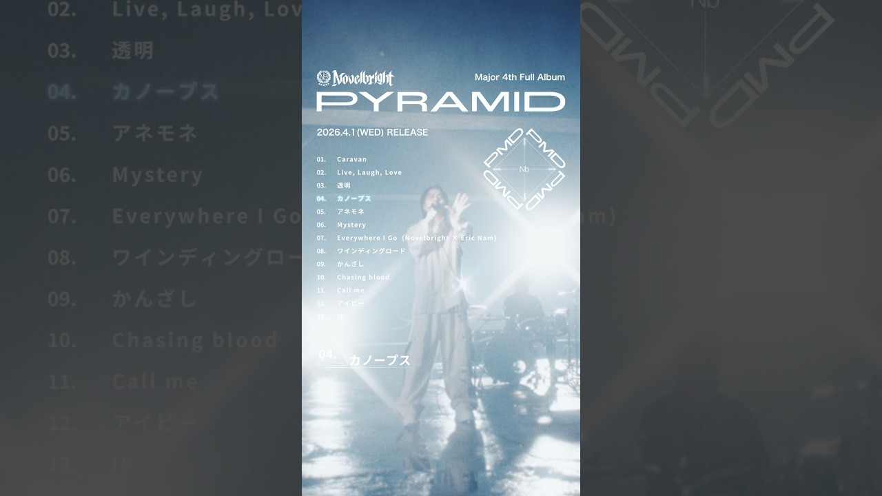 Major 4th Album『PYRAMID』全曲トレーラーを公開‼︎ #novelbright