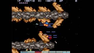 MAME Gradius III (High Speed Dimension   Moai Zone, No Deaths)