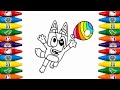 Bluey Fun Drawing | Learn to Draw Bluey &amp; Bingo 🖍️🐾