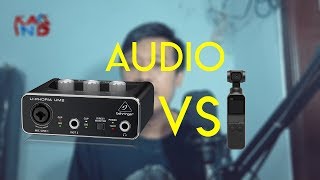 Review Audio DJI Osmo Pocket vs Sound Card Murah Behringer Uphoria UM2