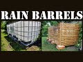 Rain Barrels using IBC Totes for Water Harvesting covered with Wooden Slats - Start to Finish Build