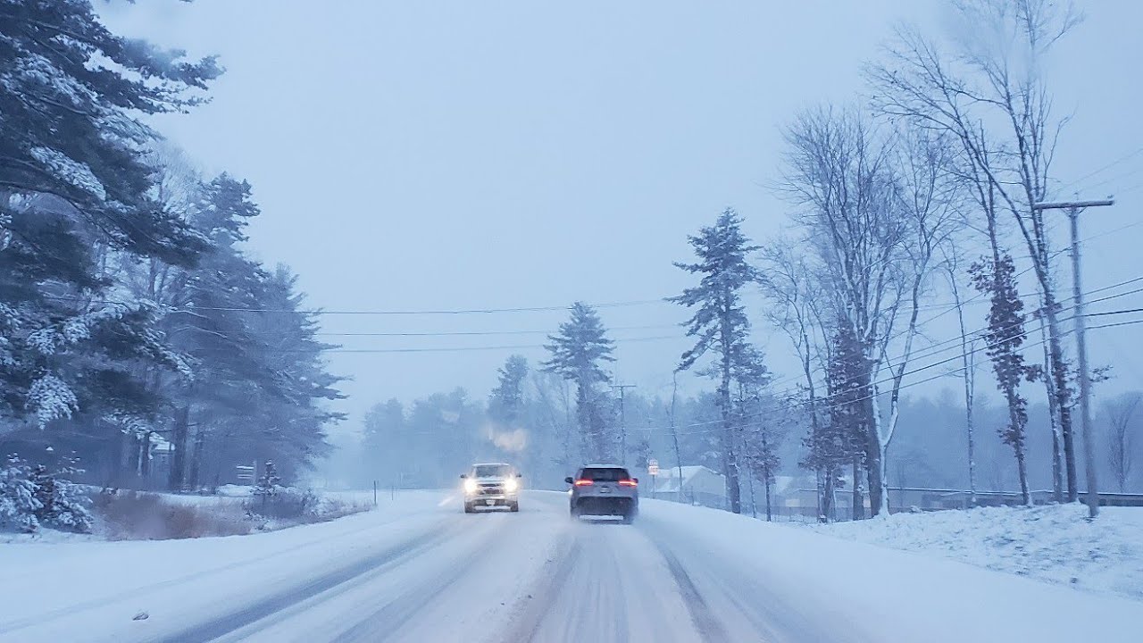 Driving to work after a Snow Storm in January of 2022 - New Hampshire ...